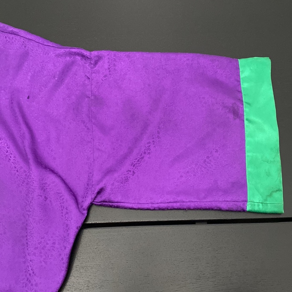 Victoria Secret Vintage Gold Label Purple and Green Robe - Picture 7 of 12